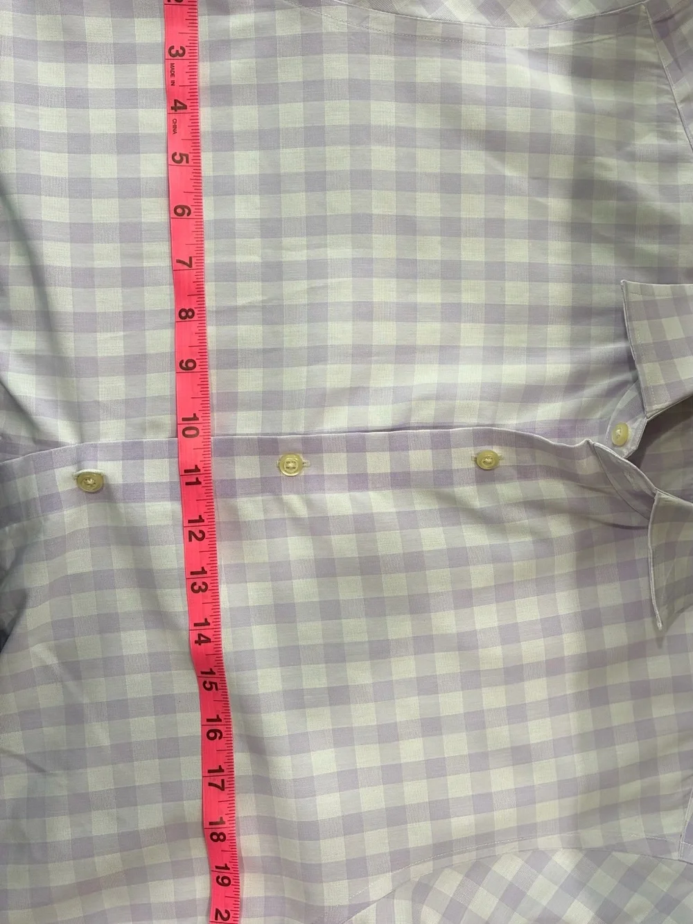 Banana Republic Lavender Check gingham purple Dress Shirt L non iron